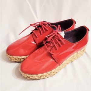 Calvin Klein Red Keri Espadrilles Platform